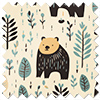 Bear Necessities, Soft Teal - Roller Blind